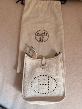 Bolso Hermès Beige/Blanco