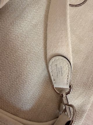 Bolso Hermès Beige/Blanco