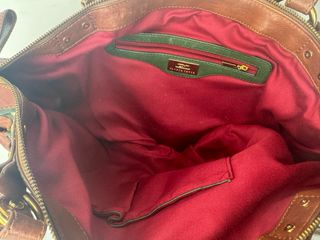 Bolso Cuero Gloria Ortiz Marrón y Verde