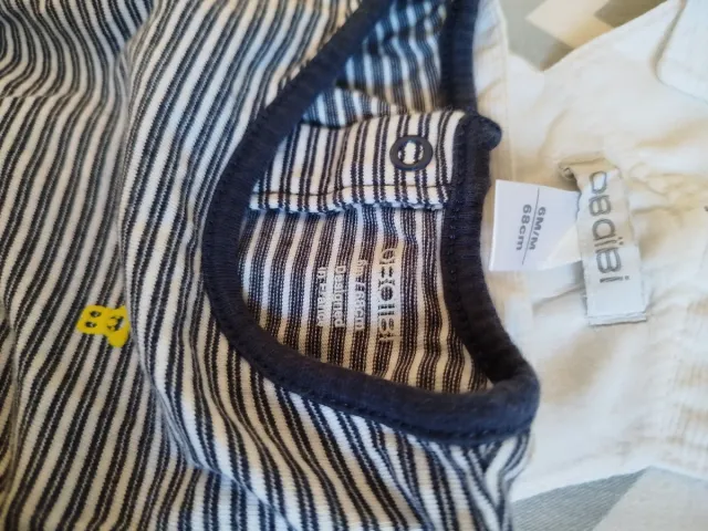 Conjunto bebé peto y body 6m Okadi