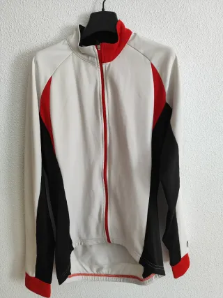 Maillot largo BTWIN blanco y negro