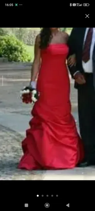 Vestido de fiesta Pronovias Rojo Talla S