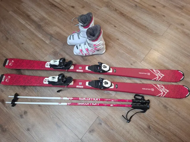 Pack Esquís Salomon 140cm, Botas y Bastones