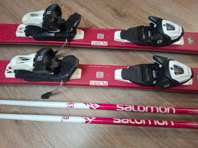 Pack Esquís Salomon 140cm, Botas y Bastones