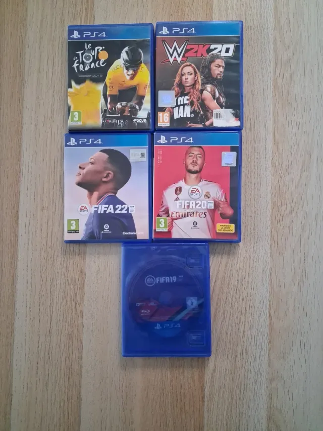 Pack 5 Juegos PS4: FIFA, WWE, Tour de France
