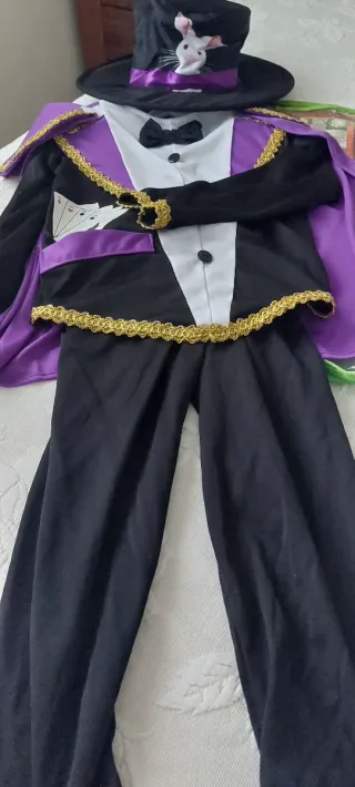 Disfraz Mago 3-4 años 3 piezas Nuevo