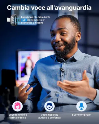 Microfoni Wireless Lavalier x iPhone Android BOYA