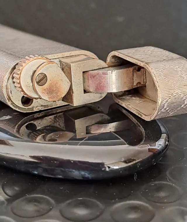 Encendedor Cartier Plata 925 Baño Oro 30Mkr