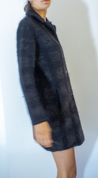 Cappotto caban Falconeri in mohair grigio