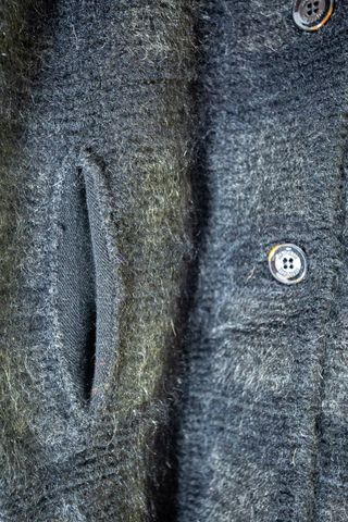 Cappotto caban Falconeri in mohair grigio