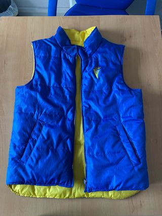 Chaleco Cádiz CF reversible azul y amarillo
