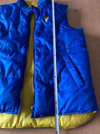 Chaleco Cádiz CF reversible azul y amarillo