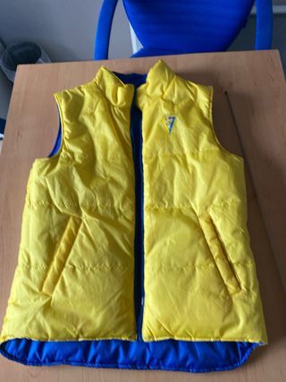 Chaleco Cádiz CF reversible azul y amarillo