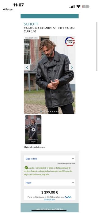 chaquetón Schott Cuero