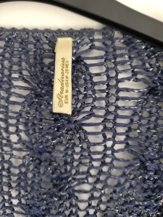 Rebeca Stradivarius Hilo Azul Plateado Talla M