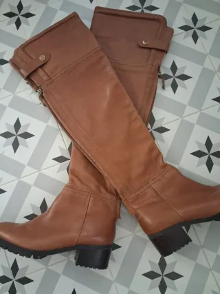 Botas altas piel Zara talla 36