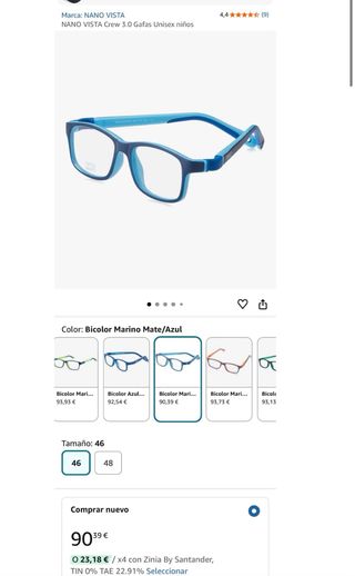 Gafas Nano Vista Crew 3.0 Unisex Niños