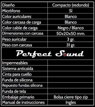 Auriculares inalámbricos mini (blanco)