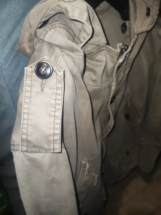 Parka M-65 militare cargo beige taglia L