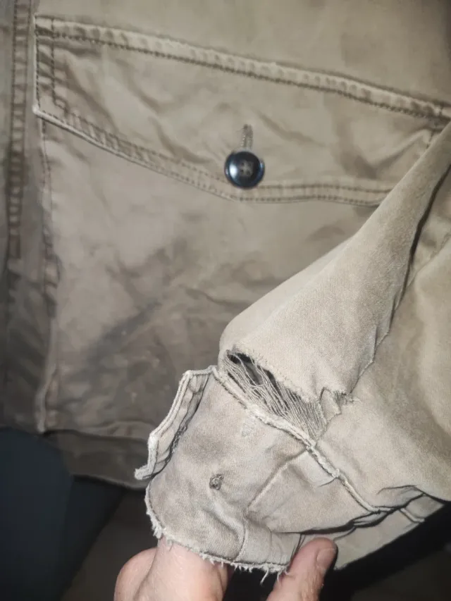 Parka M-65 militare cargo beige taglia L