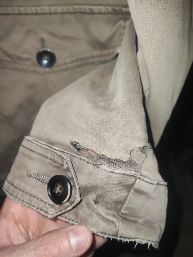 Parka M-65 militare cargo beige taglia L