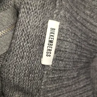 Maglione Bikkembergs grigio zip collo alto