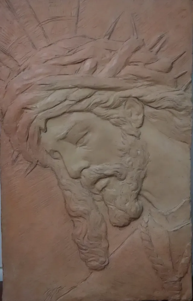 Relieve Jesús Gran Poder terracota