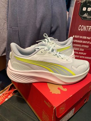 Zapatillas Puma Gris y Amarillo Talla 37 Nuevas