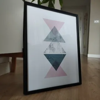 Marco de madera y cristal Grande