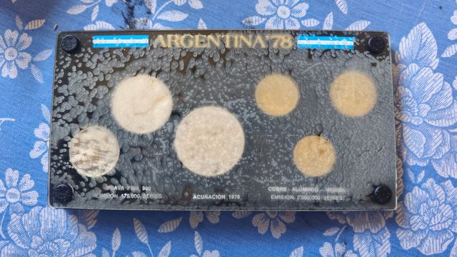 Estuche Monedas Argentina 78 Plata y Cobre