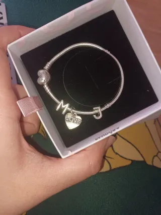 Pulsera Pandora Corazón Love y Letras