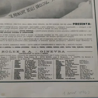 Pubblicità Rolex - Il Principe degli Orologi