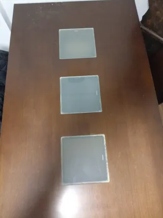 Mesa Comedor Madera y Cristal Templado