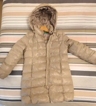 Giaccone piumino bambina beige