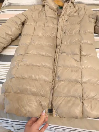 Giaccone piumino bambina beige