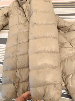 Giaccone piumino bambina beige