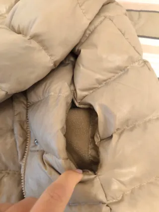 Giaccone piumino bambina beige