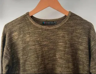 Jersey EVEN&ODD verde cuello redondo talla M