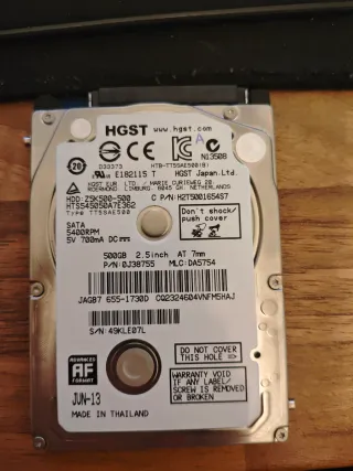 Disco Duro HGST 2.5 500GB SATA