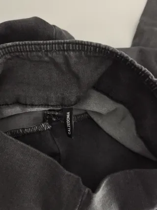 Jeggings vaqueros gris con cintura alta skinny