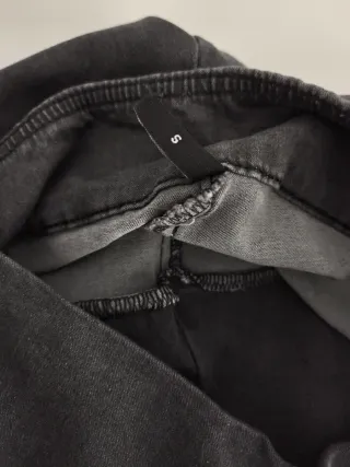 Jeggings vaqueros gris con cintura alta skinny