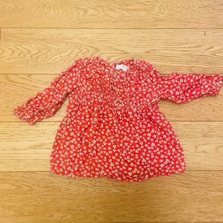 Vestito bimba/neonata rosso fantasia floreale