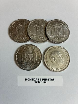 Monedas 5 Pesetas 1949*50
