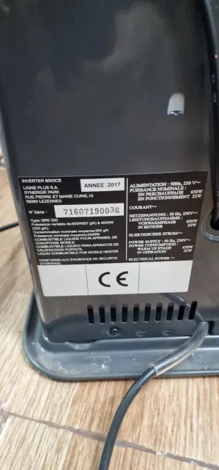 Estufa de parafina 4000W INVERTER