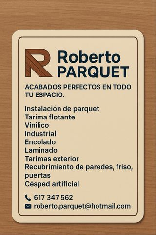 Instalación de parquet y tarima flotante