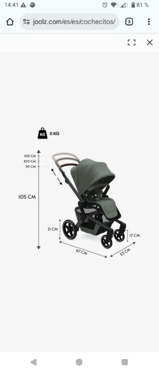 Carrito Joolz Hub+ con cocoon