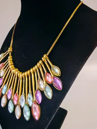 Collana Ventaglio Multicolor Oro