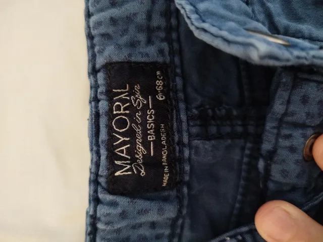 Conjunto bebé 6m Mayoral: camiseta y shorts