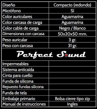 Auriculares inalámbricos mini (azul turquesa)