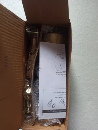 Pomo puerta de paso latón mate